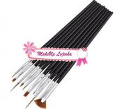 kit 10 pincéis para decoração de unha