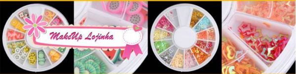 Kit com 6 discos com decoração para unha