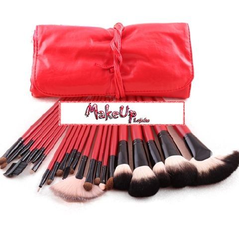 Kit 22 pincéis vermelho