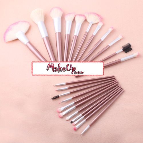 Kit 22 pincéis rosa