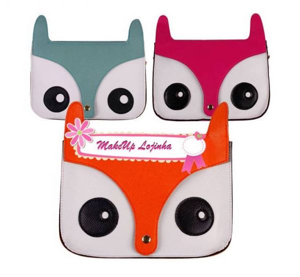 Bolsa transversal Corujinha em couro PU