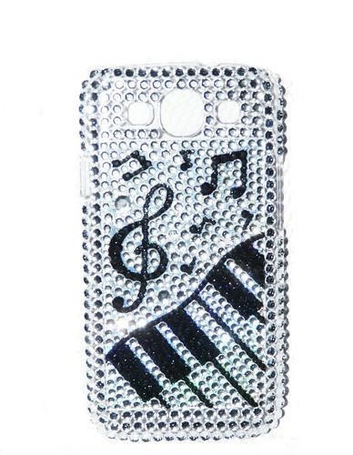 Capinha Galaxy S3 Notas Musicais em Strass