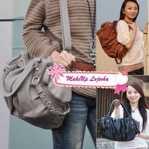 Bolsa tira colo em Couro PU LUXU