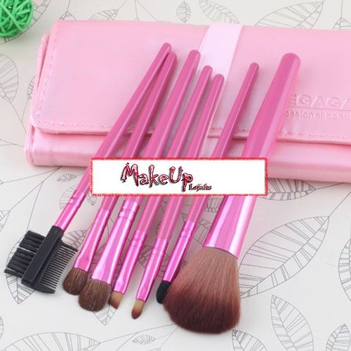 Kit 7 pincéis rosa