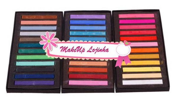 Giz pastel para colorir cabelo (36 unidades)