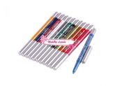 12 lápis delineador colorido retrátil